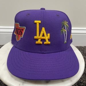 Just Don x Better Gift MLB LA Dodgers Purple Fitted Hat